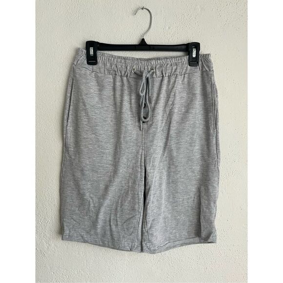 Pantalon Woman Gray Pocket Drawstring- Waist Bike Shorts Size XL - Picture 1 of 6